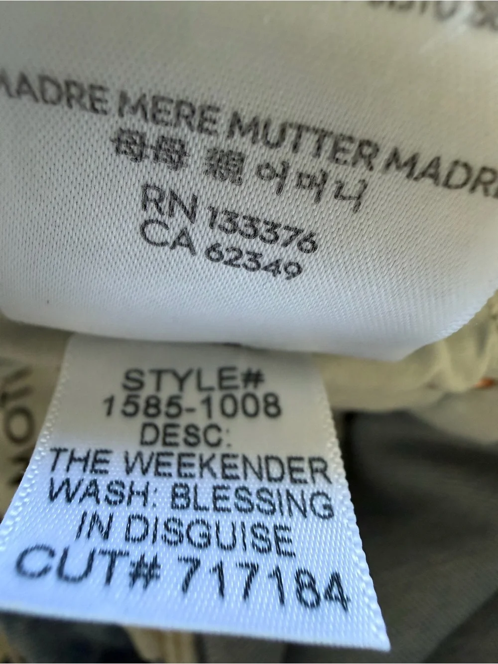 Mother The Weekender Blessing in Disguise size 30 - Picture 13 of 13